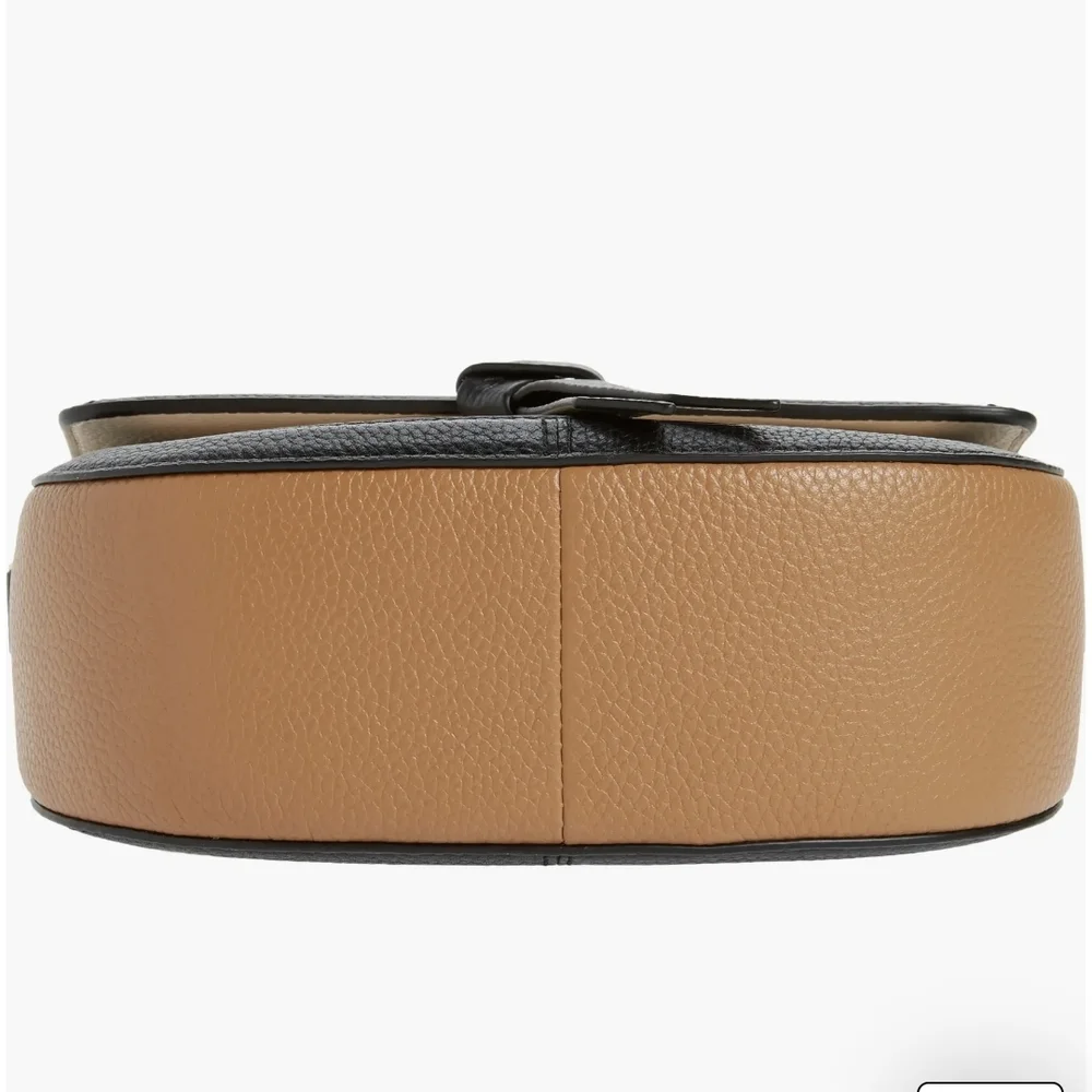 Kate Spade Knott Colorblock Pebbled Medium Leather Saddle Bag--Milk Glass Multi - Picture 4 of 13